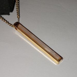 Goldtone fashion bar necklace